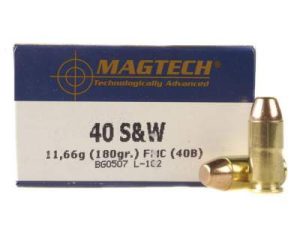 MT40B-2__93800__85602.1541607568.1280.1280.jpg Magtech 40 Smith&Wesson Ammunition FMC-Flat MT40B 180 Grain 50 rounds