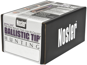 NOS24095__06576__99595.1551372201.1280.1280.png Nosler 6mm (.243Dia) Reloading Bullets 24095 95 Grain Hunting Ballistic Tip 50 Pieces