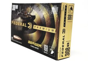 Federal 308 Win Ammunition P308BCH1 168 Grain Berger Hybrid Hunter 20 Rounds