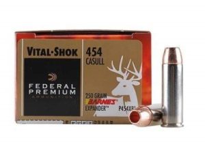 P454XB1-2__04365__33451.1541607510.1280.1280.jpg Federal 454 Casull Ammunition Vital-Shok P454XB1 250 Grain Barnes XPB Hollow Point Lead-Free 20 rounds