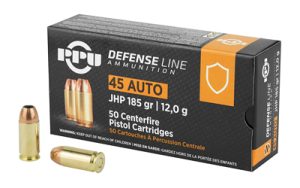 PPU 45ACP JHP 185GR 50/500