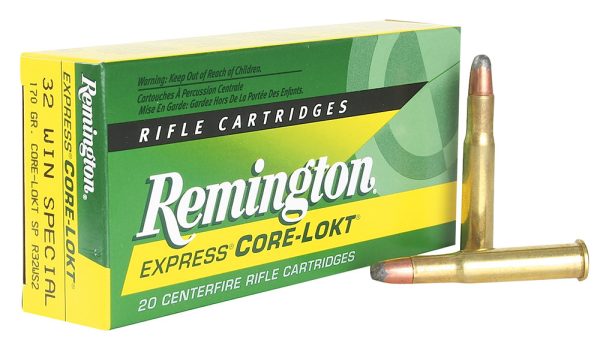 R32WS2__11186.1557949889__01347.1557950082.1280.1280.jpg Remington 32 Win Special Ammunition Core-Lokt R32WS2 170 Grain Core-Lokt Soft Point Tip 20 Rounds