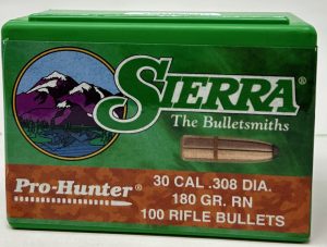 S2170__97363.1738791109.1280.1280.jpg Sierra 30 Cal (.308 Dia) Reloading Bullets Pro Hunter SRAA2170 180 Grain Round Nose Soft Point 100 Pieces