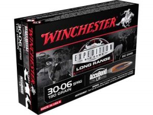 S3006LR-2__20802__71831.1541607691.1280.1280.jpg Winchester 30-06 Ammunition Expedition Long Range S3006LR 190 Grain Nosler Accubond LR 20 rounds