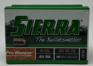 SPH45__68054.1738270967.1280.1280.jpg Sierra 45 Cal (.451 Dia) Reloading Bullets Pro Hunter SRAA8760 260 Grain Flat Nose 100 Pieces