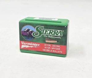 SRAA1310__87784.1758292269.1280.1280.jpg Sierra 22 Cal (.224 Dia) Reloading Bullets Varminter SRAA1310 40 Grain Spitzer Soft Point 100 Pieces