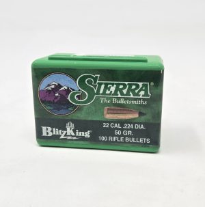 SRAA1450__72826.1738941254.1280.1280.jpg Sierra 22 Cal (.224 Dia) Reloading Bullets Blitzking SRAA1450 50 Grain Ballistic Tip 100 Pieces