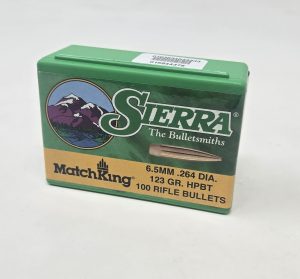 SRAA1727__46617.1738866170.1280.1280.jpg Sierra 6.5mm (.264 Dia) Reloading Bullets Matchking SRAA1727 123 Grain Hollow Point Boat Tail 100 Pieces