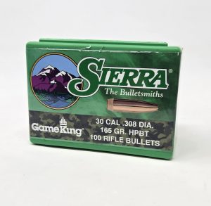SRAA2140__02143.1738615224.1280.1280.jpg Sierra 30 Cal (.308 Dia) Reloading Bullets Gameking SRAA2140 165 Grain Hollow Point Boat Tail 100 Pieces