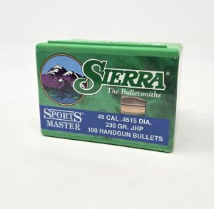 SRAA8805__39844.1738611177.1280.1280.jpg Sierra 45 Cal (.451 Dia) Reloading Bullets Sports Master SRAA8805 230 Grain Jacketed Hollow Point 100 Pieces