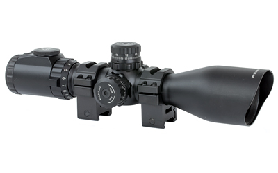 UTG 3-12X44 SWAT CMPCT MDOT W/RINGS