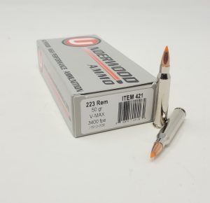 UW421__74082.1645714056.1280.1280__80356.1650292719.1280.1280.jpg Underwood 223 Rem Ammunition UW421 50 Grain V-Max Ballistic Tip 20 Rounds
