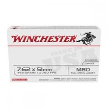 WM80__32827.1608153711.220.290__12866.1611948408.1280.1280.jpg Winchester 7.62x51mm Ammunition WM80 149 Grain Full Metal Jacket 20 Rounds
