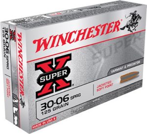 X30062__14111.1763478277.1280.1280.jpg Winchester 30-06 Springfield Ammunition X30062 125 Grain Jacketed Soft Point 20 Rounds