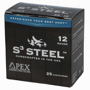 http3A2F2Fwww2.hicksinc.com2Fimage22F02782FS312-BB.png APEX 12G 3" S3 STEEL1 1/4OZ BB 25RD