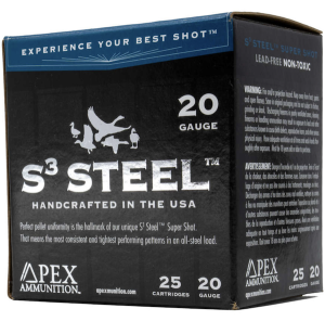 http3A2F2Fwww2.hicksinc.com2Fimage22F02782FWaterfowl_S3.png APEX 20 GA 3" S3 STEEL1 OZ. #2 25RD