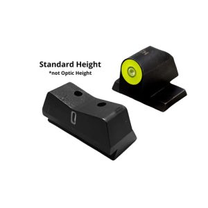 DXT2 BIG DOT NIGHT SIGHTS - M2.0 OPTICS READY FULL SIZE & COMPACT (9MM, 40 S&W, 45 ACP, 10MM), YELLOW DOT FRONT, TRITIUM REAR