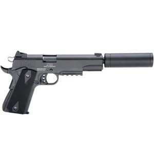 https3A2F2Fmedia.chattanoogashooting.com2Fimages2Fproduct2FAKGERG1911ADOP2FAKGERG1911ADOP.jpg ATI German Sport 1911 AD OPS Handgun 22LR 10/rd 5" Barrel Black with Fake Suppressor