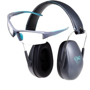 https3A2F2Fmedia.chattanoogashooting.com2Fimages2Fproduct2FAN23882FAN2388.jpg Allen Girls With Guns Assure Protective Safety Glasses & Earmuffs Combo Set Gray/Teal/Black NRR - 23dB
