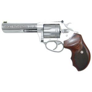 https3A2F2Fmedia.chattanoogashooting.com2Fimages2Fproduct2FAR722432FAR72243.jpg Charter Arms Pathfinder Handgun .22 LR 8rd Capacity 4.2" Barrel Anodized Stainless Steel Rosewood Checkered Grip