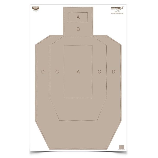 Birchwood Casey EZE-Scorer Paper Practice Targets 23" x 35" IPSC 100/ct