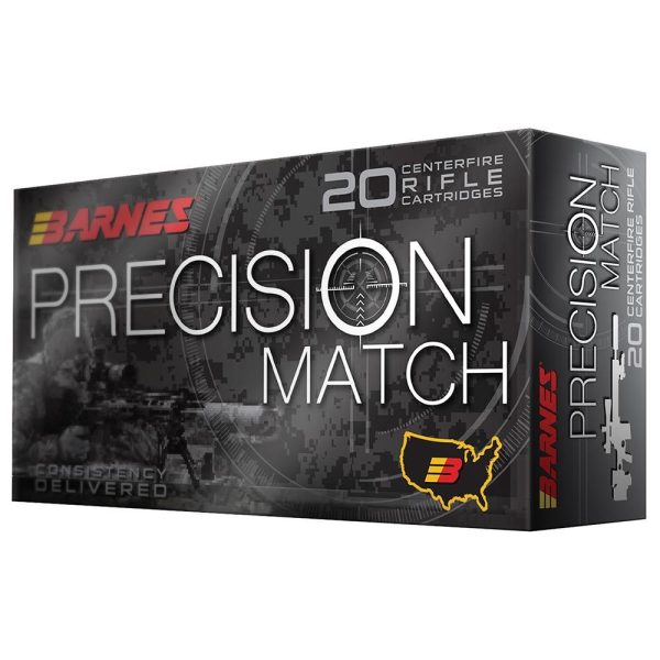 https3A2F2Fmedia.chattanoogashooting.com2Fimages2Fproduct2FBX308482FBarnes_Precision2520Match.jpg Barnes Precision Match Rifle Ammunition 5.56X45 NATO 85 gr OTM 20/ct
