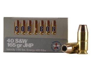 https3A2F2Fmedia.chattanoogashooting.com2Fimages2Fproduct2FCB40165202FCB4016520.jpg Corbon Self-Defense JHP Handgun Ammunition .40 S&W 165 gr JHP 1150 fps 20/ct