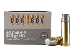 https3A2F2Fmedia.chattanoogashooting.com2Fimages2Fproduct2FCBCB45C335HC2FCBCB45C335HC.jpg COR-BON Handgun Ammunition .45 Colt 335 gr HC 1050 fps 20/ct