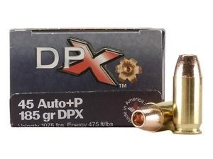 https3A2F2Fmedia.chattanoogashooting.com2Fimages2Fproduct2FCBDPX45185202FCBDPX4518520.jpg COR-BON Handgun Ammunition .45 ACP 185 gr DPX 1075 fps 20/ct
