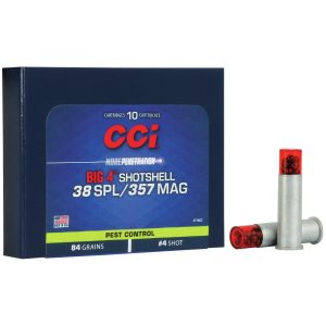 https3A2F2Fmedia.chattanoogashooting.com2Fimages2Fproduct2FCC3714CC2FCC3714CC_1.jpg CCI Big 4 Handgun Shotshell Ammunition .38 spl/.357 mag #4 Shot 1000 fps 10/ct