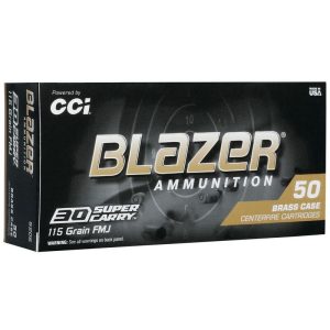 https3A2F2Fmedia.chattanoogashooting.com2Fimages2Fproduct2FCC52052FCC5205.jpg CCI Blazer Brass Handgun Ammunition .30 Super Carry 115 gr FMJ 1150 fps 50/ct