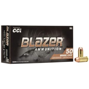 https3A2F2Fmedia.chattanoogashooting.com2Fimages2Fproduct2FCC52212FCC5221-1.jpg CCI Blazer Brass Handgun Ammunition 10mm Auto 180 gr FMJ 1200 fps 50/ct
