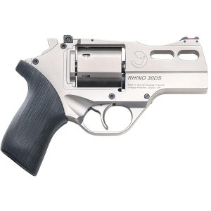 Chiappa Rhino 30DS Handgun 10mm 6rd Capacity 3" Barrel Nickel Black with 3 Moon Clips