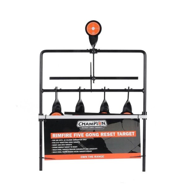 https3A2F2Fmedia.chattanoogashooting.com2Fimages2Fproduct2FCM408742FCM40874-1.jpg Champion Rimfire Five Gong Auto Reset Target Steel