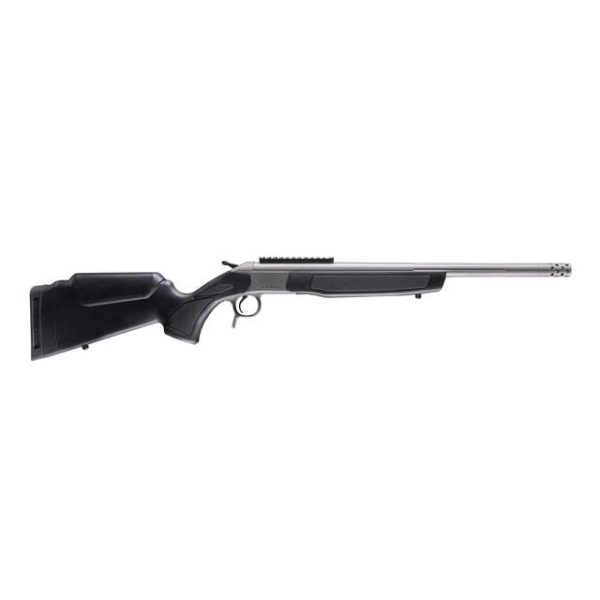 https3A2F2Fmedia.chattanoogashooting.com2Fimages2Fproduct2FCVCR4443S2FCR4442S1.jpg CVA Scout TD Single Shot Rifle 450 BUSHMASTER 22" Threaded Stainless Barrel Black Stock 0 MOA Pic Rail