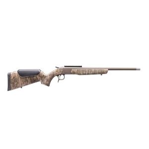 https3A2F2Fmedia.chattanoogashooting.com2Fimages2Fproduct2FCVCR4919MOBL2FCR4919MOBL1.jpg CVA Scout Spur Shotgun 28ga 2-3/4" Chamber Single Shot 22" Smooth Bore Barrel Patriot Brown Finish with Mossy Oak New Bottomland Stock