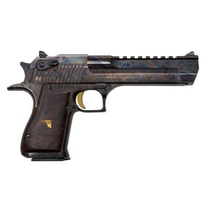 https3A2F2Fmedia.chattanoogashooting.com2Fimages2Fproduct2FDXDE357CH2FDXDE357CH1.jpg Magnum Research Case Hardened Desert Eagle Mark XIX Handgun .357 Magnum 9rd Magazine 6" Barrel Walnut Grips