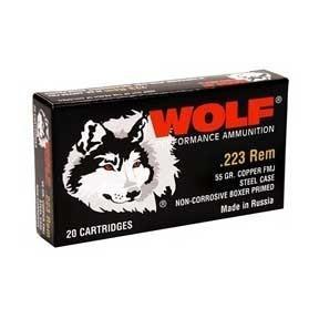 https3A2F2Fmedia.chattanoogashooting.com2Fimages2Fproduct2FDZ22355FMJ2FDZ22355FMJ.jpg Wolf WPA Military Classic Rifle Ammunition .223 Rem 55 gr FMJ 3241 fps 20/ct