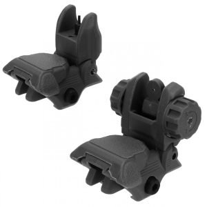 https3A2F2Fmedia.chattanoogashooting.com2Fimages2Fproduct2FEFIS008B2FEFIS008B1.jpg TacFire AR-15 45 Same Plane/Low Profile Pop Up Sights Black Polymer