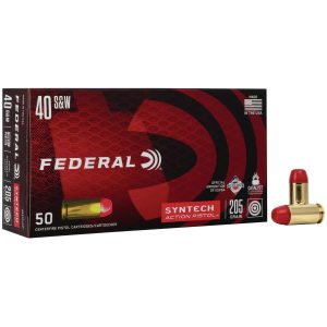 https3A2F2Fmedia.chattanoogashooting.com2Fimages2Fproduct2FFAAE40SJAP12FFAAE40SJAP1_1.jpg Federal American Eagle Syntech Handgun Ammunition .40 S&W 210 gr TSJ 850 fps 50/ct