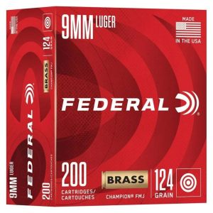 https3A2F2Fmedia.chattanoogashooting.com2Fimages2Fproduct2FFAC9124A2002FFAC9124A2001.jpg Federal Champion Handgun Ammunition 9mm Luger 124gr FMJ 1090 fps 200/ct