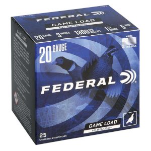 https3A2F2Fmedia.chattanoogashooting.com2Fimages2Fproduct2FFAH25852FFAH2585.jpg Federal Game-Shok Upland Game Hi Brass Load Shotshells 20 ga 3" 1-1/4 oz 1300 fps #5 25/ct