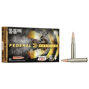 https3A2F2Fmedia.chattanoogashooting.com2Fimages2Fproduct2FFAP3006AF2FFAP3006AF_1.jpg Federal Barnes TSX Rifle Ammunition 30-06 Sprg 165gr HP 2800 fps 20/ct