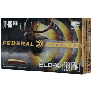 https3A2F2Fmedia.chattanoogashooting.com2Fimages2Fproduct2FFAP3006ELDX12FFAP3006ELDX1.jpg Federal Premium ELD-X Rifle Ammunition .30-06 SPRG 178gr PT 2750 fps 20/ct
