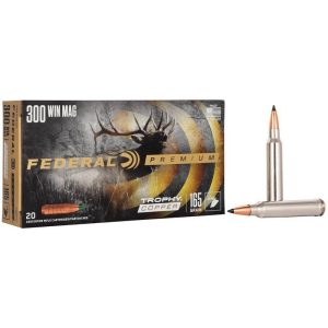 https3A2F2Fmedia.chattanoogashooting.com2Fimages2Fproduct2FFAP300WTC22FFAP300WTC2_2.jpg Federal Trophy Copper Rifle Ammunition .300 Win Mag 165gr PT 3050 fps 20/ct