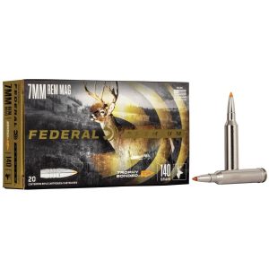 https3A2F2Fmedia.chattanoogashooting.com2Fimages2Fproduct2FFAP7RTT22FFAP7RTT2_1.jpg Federal Premium Vital-Shok Rifle Ammunition 7mm Rem Mag 140 gr TBT 3150 fps - 20/ct
