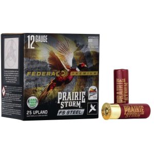 https3A2F2Fmedia.chattanoogashooting.com2Fimages2Fproduct2FFAPFSX143FS42FFAPFSX143FS4.jpg Federal Prairie Storm FS Steel Shotshells 12 ga 3" 1-1/8oz 1350 fps #4 25/ct