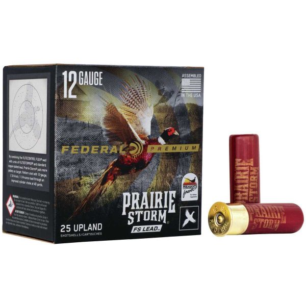 https3A2F2Fmedia.chattanoogashooting.com2Fimages2Fproduct2FFAPFX129FS42FFAPFX129FS4.jpg Federal Prairie Storm FS Lead Shotshells 12 ga 3" 1-5/8oz 1350 fps #4 25/ct