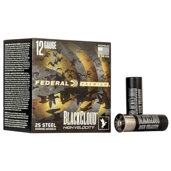 https3A2F2Fmedia.chattanoogashooting.com2Fimages2Fproduct2FFAPWBXH14342FFAPWBXH1434_1.jpg Federal Black Cloud FS Steel High Velocity Shotshells 12ga. 3" 1-1/8oz #4 1635 fps 25/ct