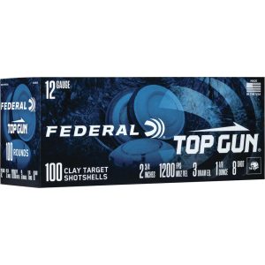 https3A2F2Fmedia.chattanoogashooting.com2Fimages2Fproduct2FFATG1210082FFATG121008-1.jpg Federal Top Gun Shotshells 12 ga 2-3/4" 1-1/8oz 1180 fps #8 100/ct